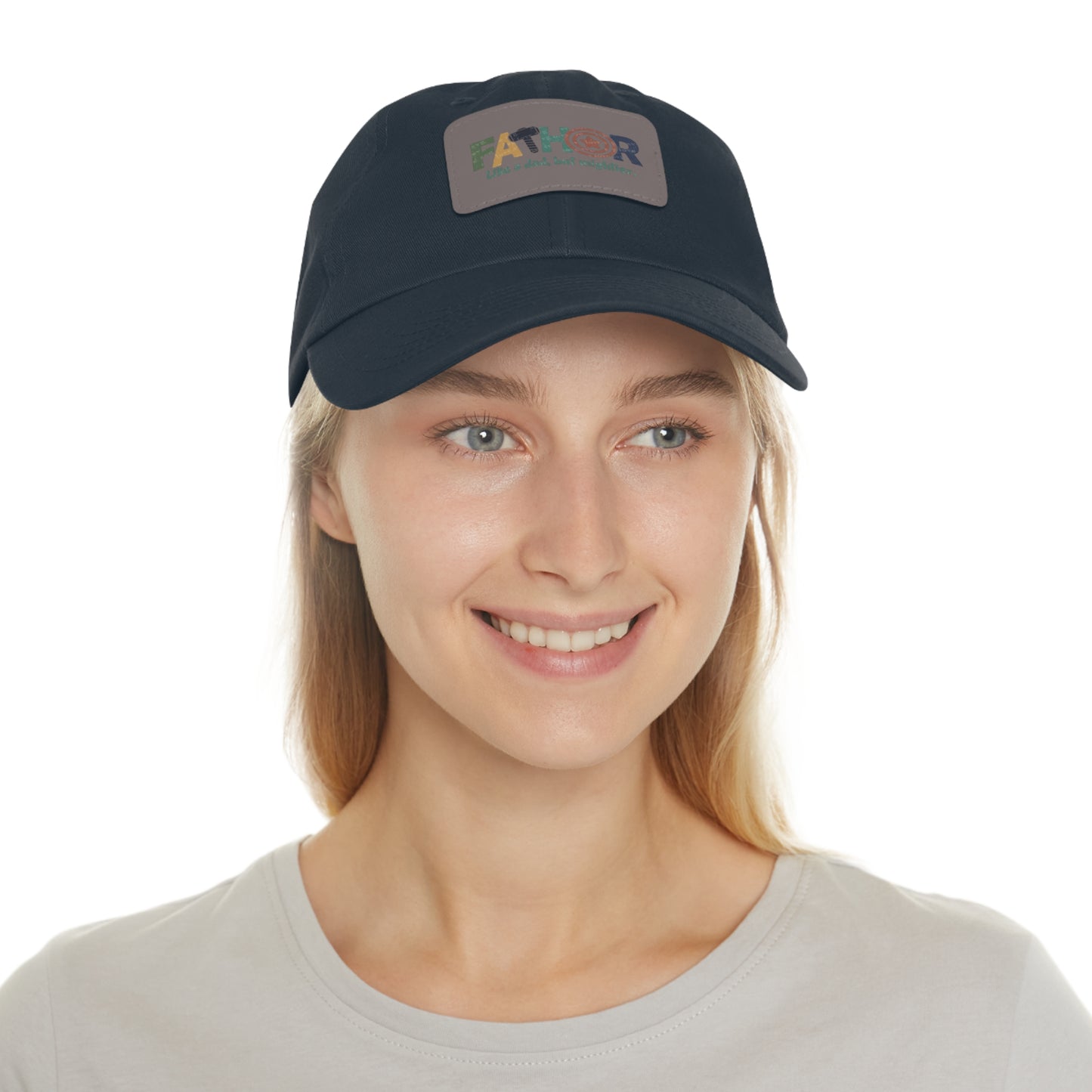 Stylish Dad Hat with Leather Patch - Perfect Gift for Fathers, Dads, Father's Day, Casual Wear, Outdoor Activities