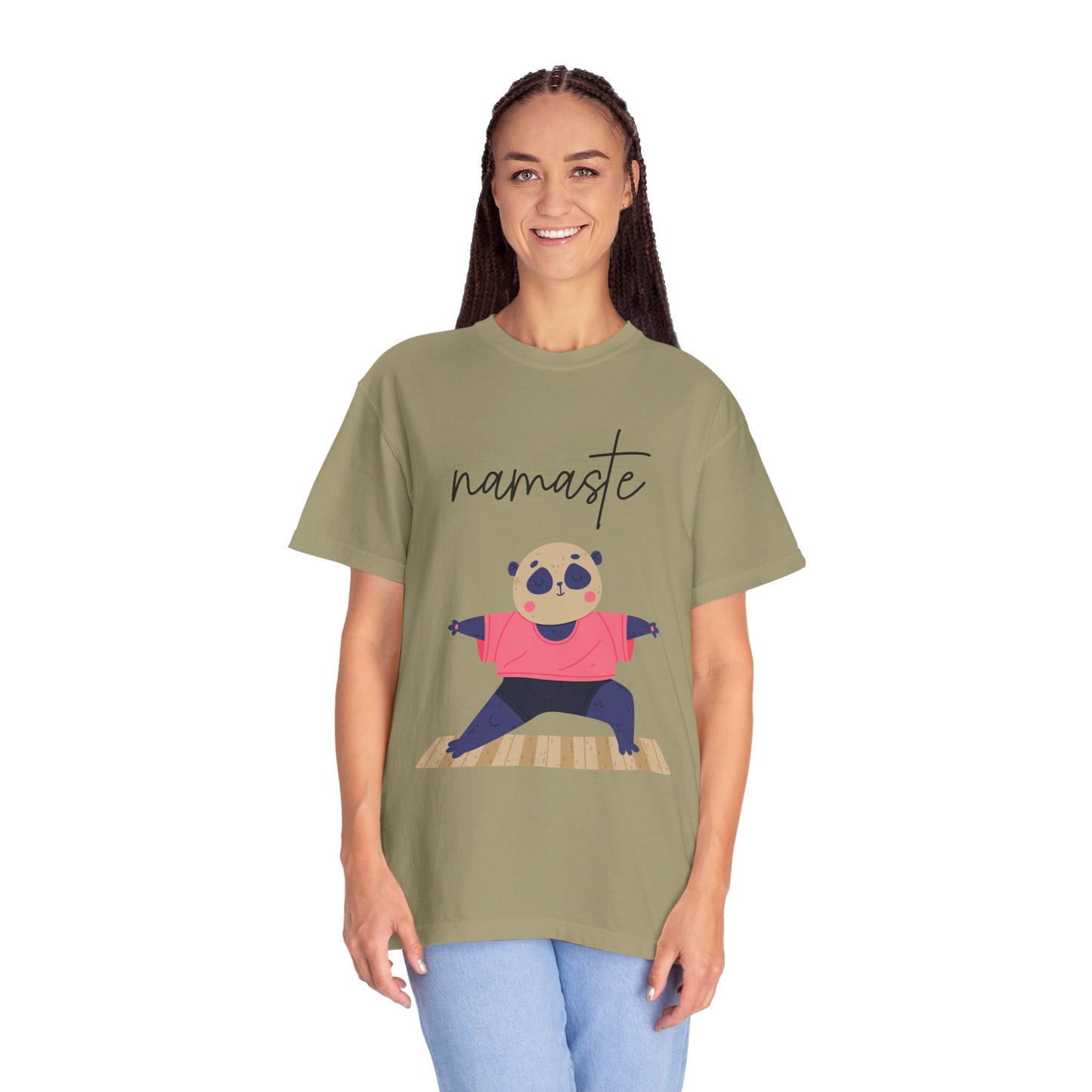 ✨ Let your outfit reflect your inner peace. Namaste Panda Unisex T-shirt, Yoga Shirt, Cute Animal Tee, Meditation Gift, Relaxation Wear, Gifts for Yogis