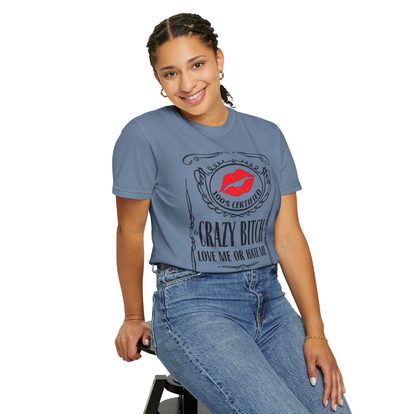 Sarcasm in Style – Funny Graphic Tee" Crazy Bitch Unisex T-Shirt | Fun Casual Wear, Gift for Friends, Birthday Humor Tee, Playful Statement Shirt,