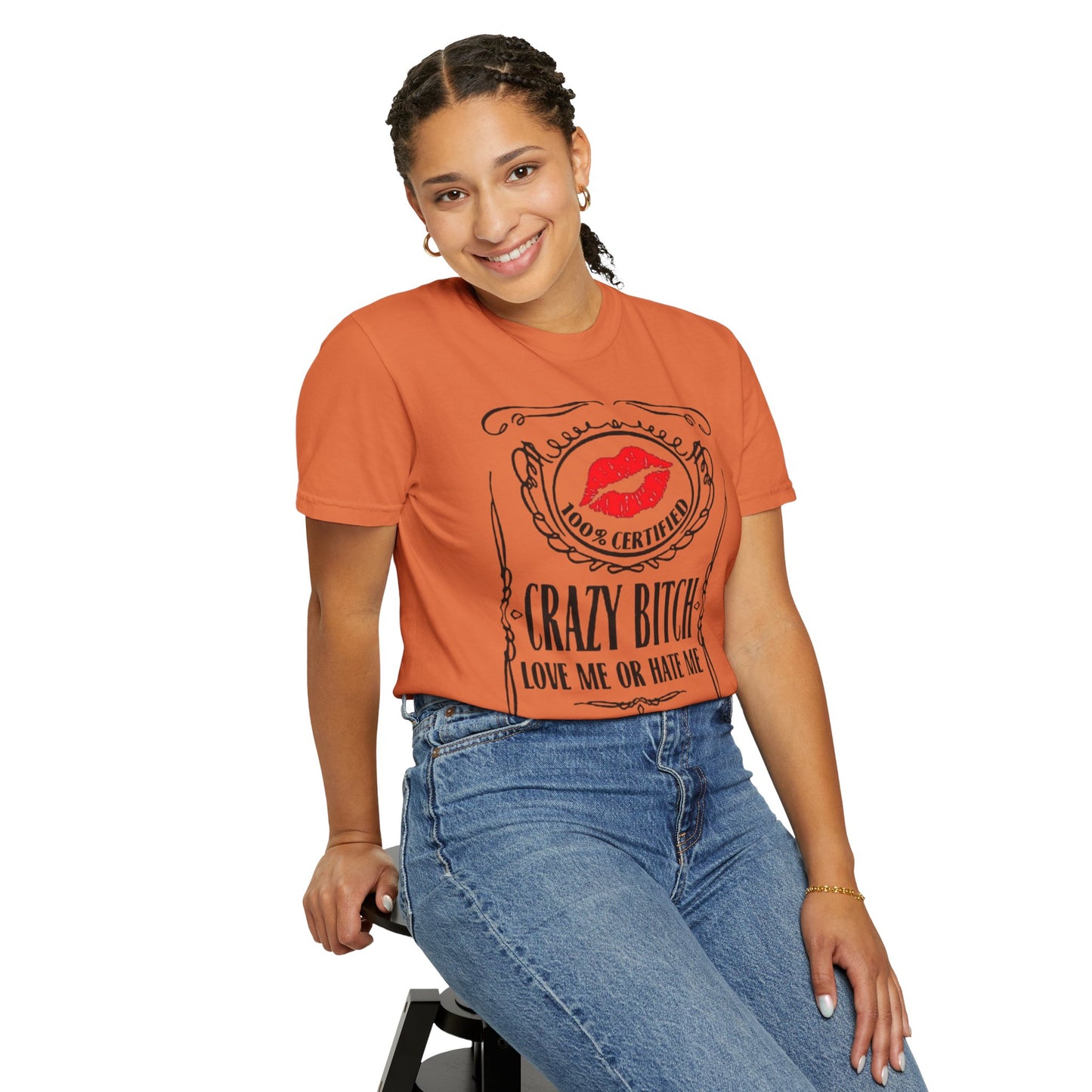 Sarcasm in Style – Funny Graphic Tee" Crazy Bitch Unisex T-Shirt | Fun Casual Wear, Gift for Friends, Birthday Humor Tee, Playful Statement Shirt,