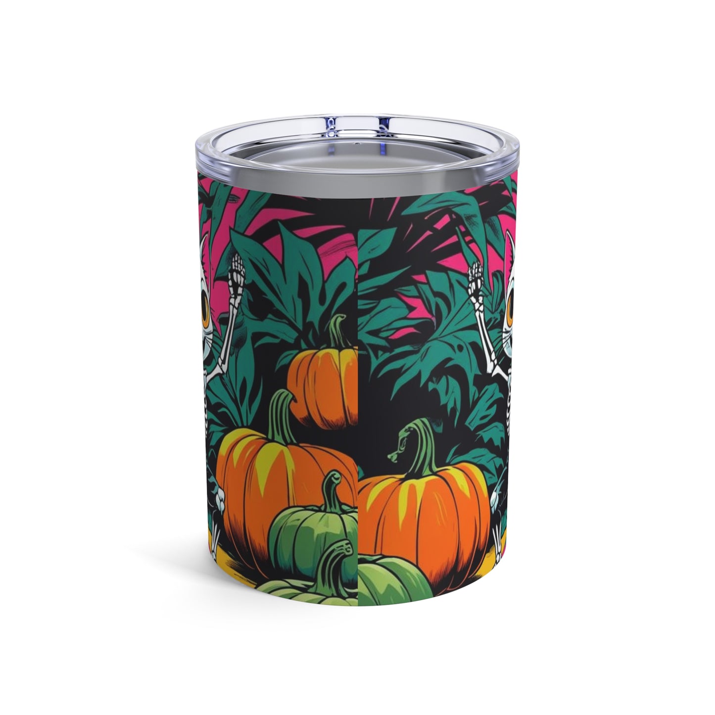 Vibrant Halloween Tumbler, Day of the Dead Mug, Skull Design Cup, Fall Pumpkin Drinkware, Spooky Party Essentials