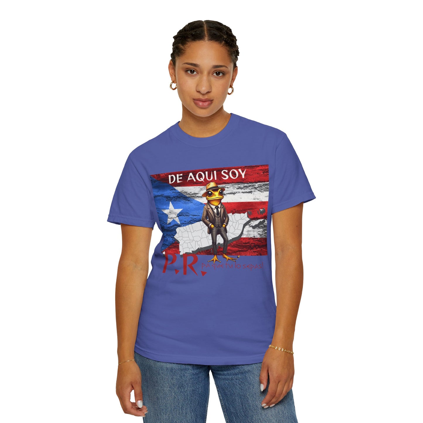 Puerto Rican Pride T-Shirt, Fun Casual Wear, Unisex Garment-Dyed Tee, Perfect for Celebrations, Cultural Identity Shirt