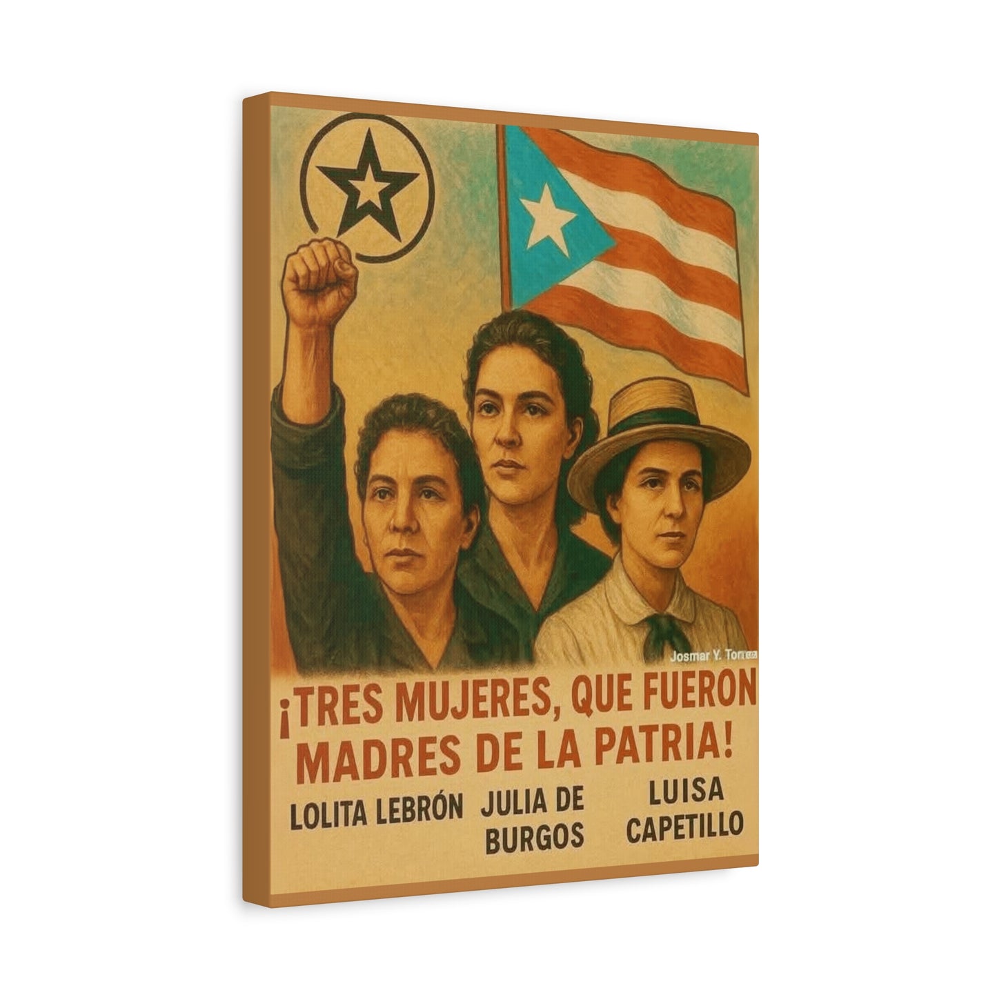 Inspirational Puerto Rican Women Canvas Wall Art, Feminist Gift, Activism Decor, Home Office Wall Art, Puerto Rico Pride