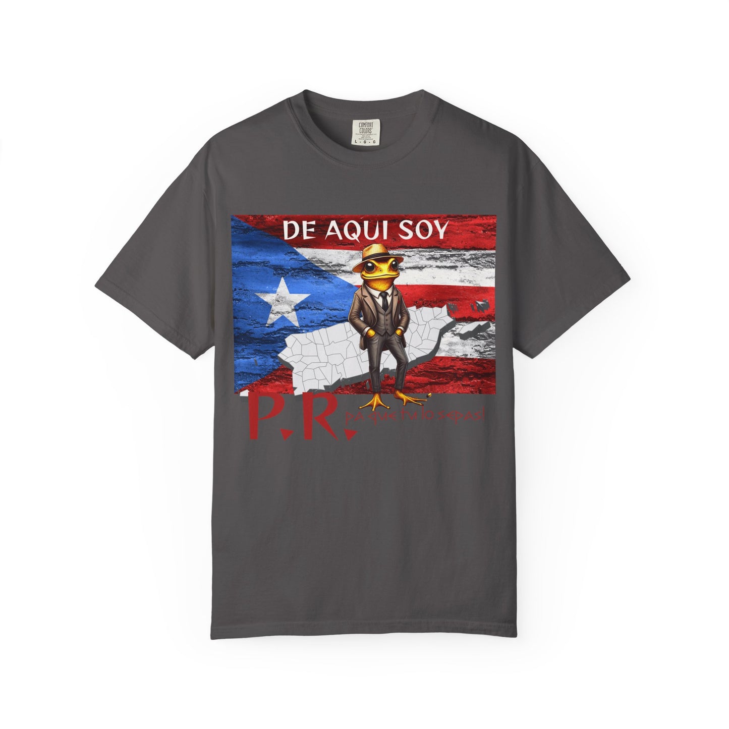 Puerto Rican Pride T-Shirt, Fun Casual Wear, Unisex Garment-Dyed Tee, Perfect for Celebrations, Cultural Identity Shirt