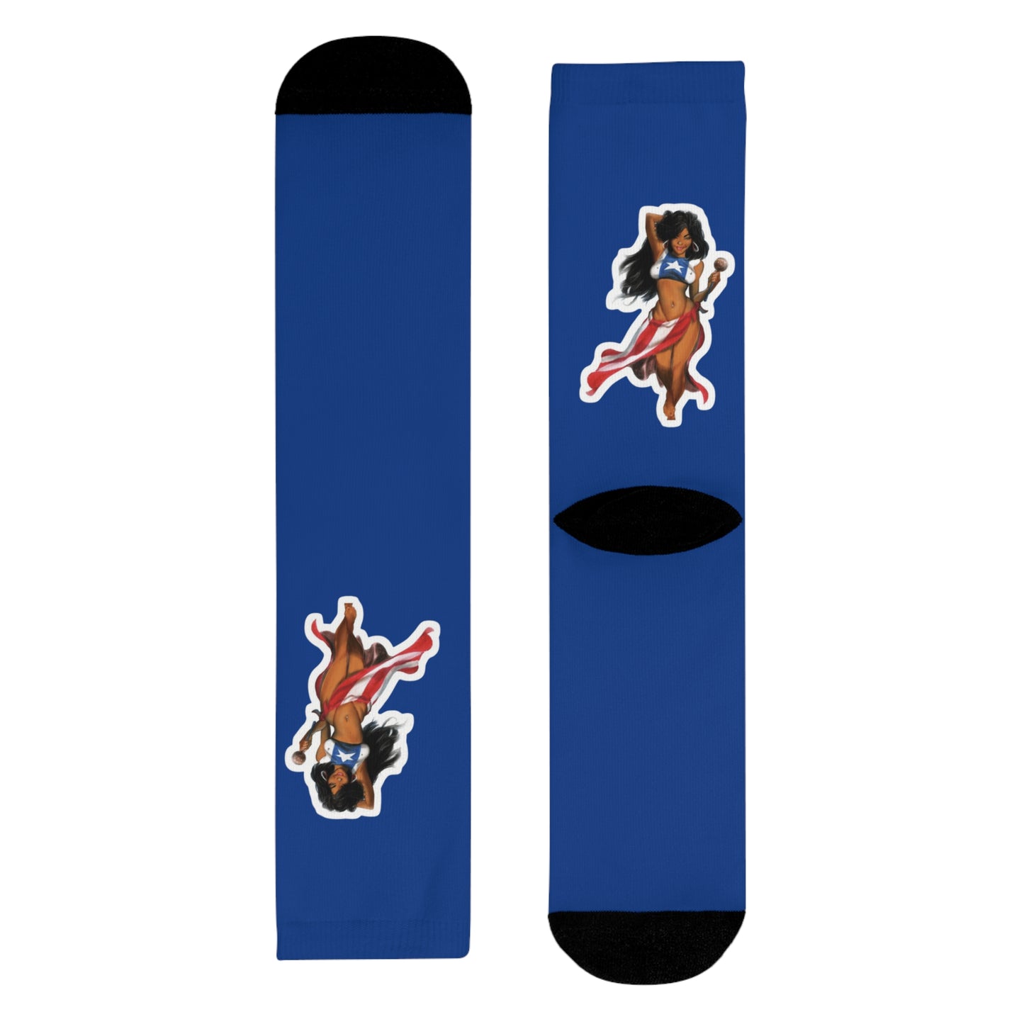 Camina con orgullo — de Borikén a Nueva York, Fun Everyday Wear, Cute Gift for Friends, Cartoon Socks for Sock Lovers, Stylish & Unique Fashion Accessory