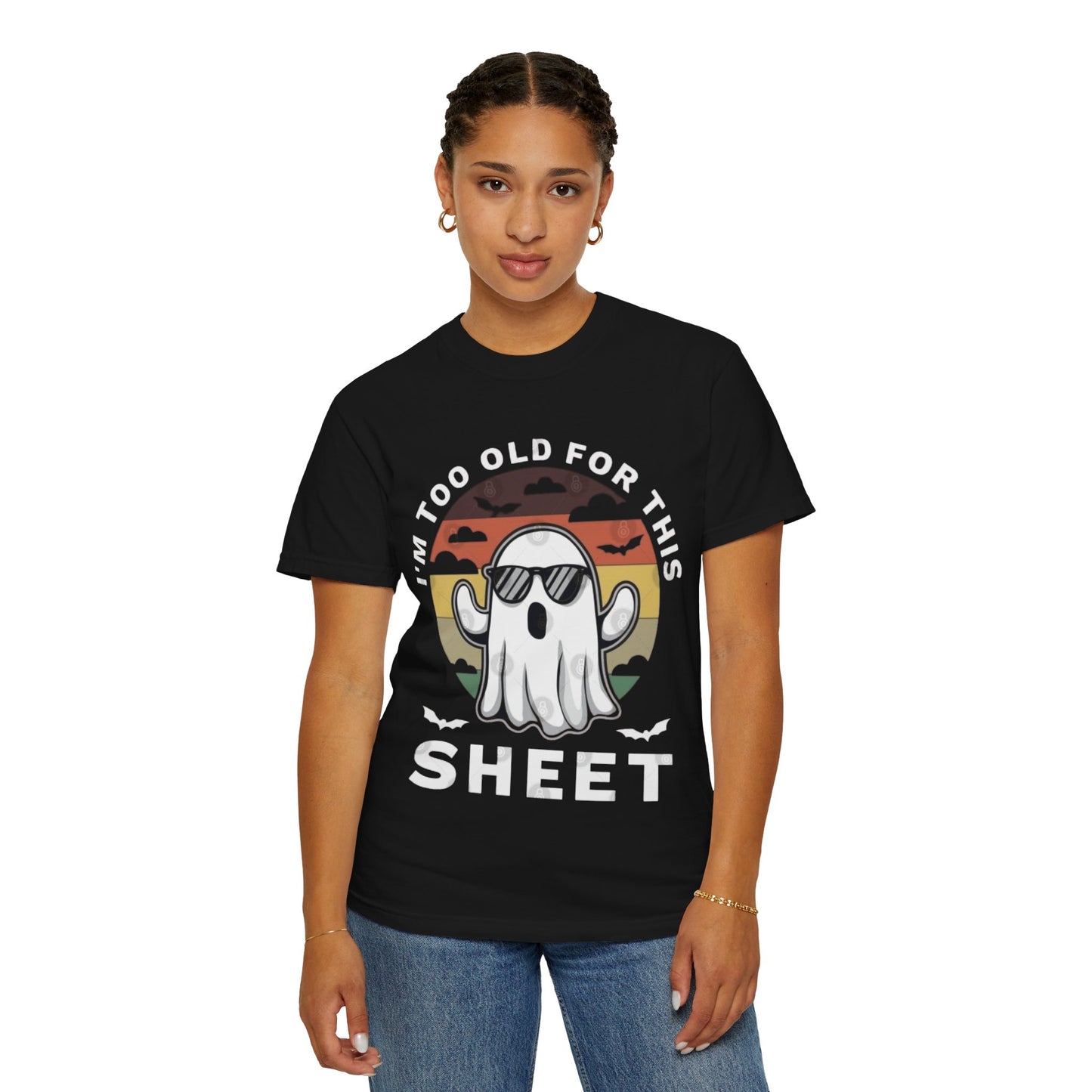 Ghostly Humor Unisex T-Shirt, Relaxed Vintage Tee, Halloween Apparel, Fun Gift, Casual Outfit, Quirky Statement Shirt, Ghost Sheet T-shirt