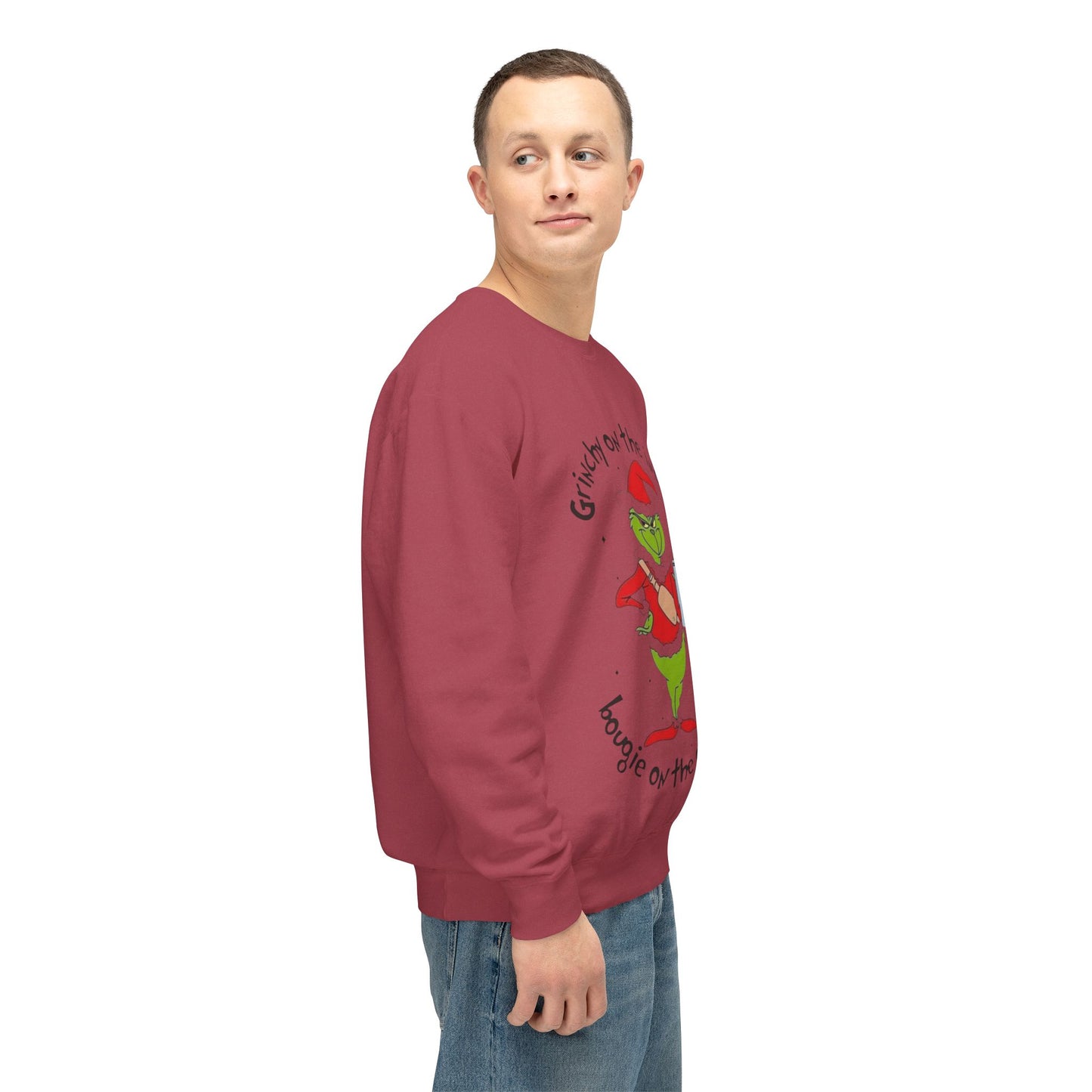 Funny, Cute & Classic Christmas Designs Grinchy on the Inside Crewneck Sweatshirt
