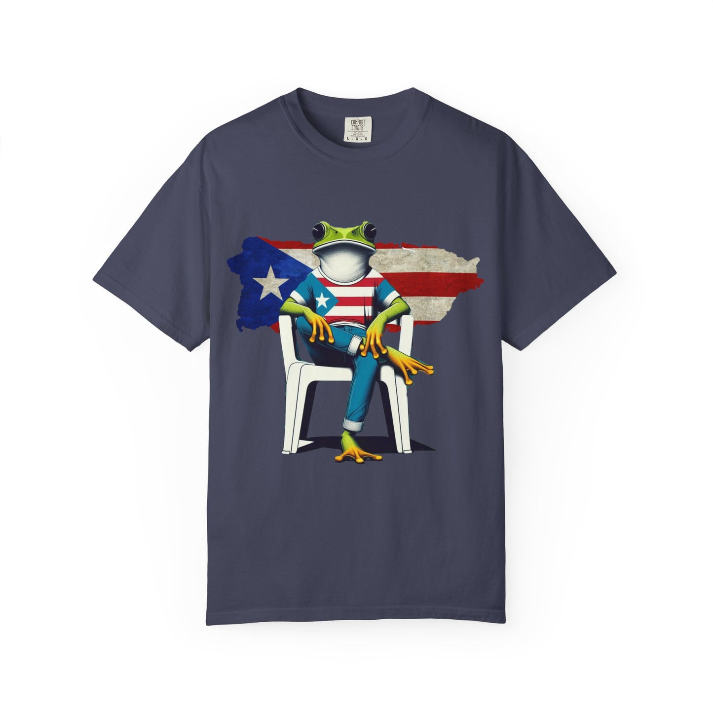 Patriotic Puerto Rican Shirt Patriotic Frog T-shirt, Humor Shirt, Gift for Nature Lovers, Summer BBQ Outfit