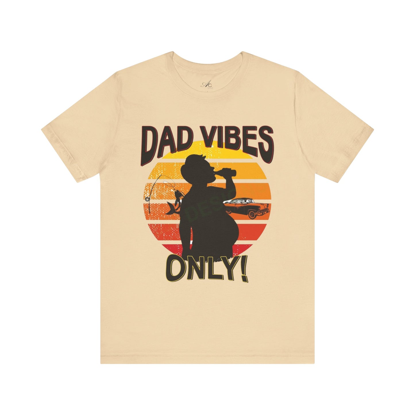 Dad Vibes Only Unisex Tee, Fun Casual T-Shirt for Dads, Perfect Gift for Father's Day, Summer Barbecue, Weekend Outing