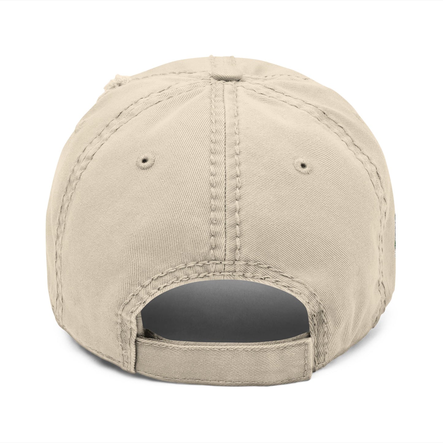 Distressed Hat with Embroidered Joint Design, Casual Cap for Cannabis Lovers, Gift for Stoners, Relaxed Fit Hat