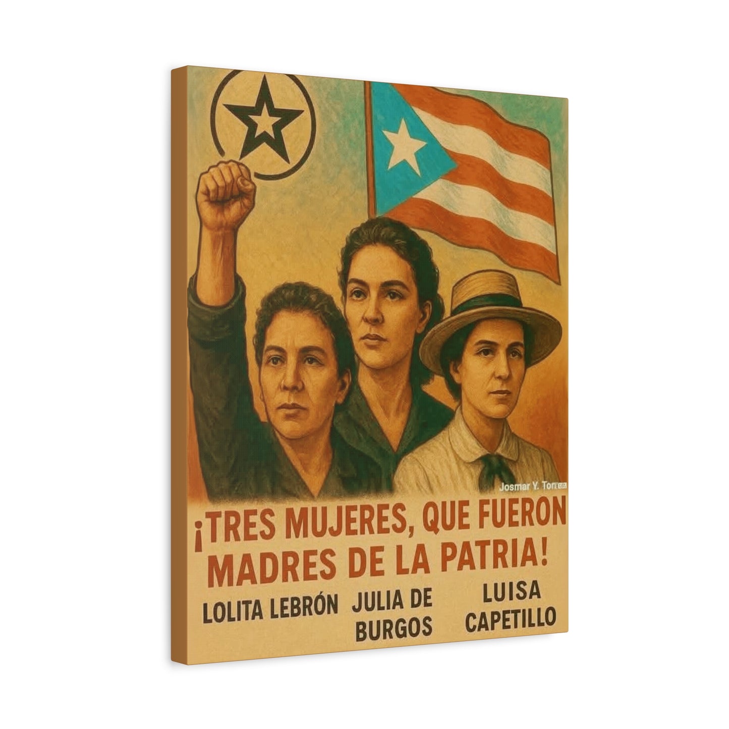 Inspirational Puerto Rican Women Canvas Wall Art, Feminist Gift, Activism Decor, Home Office Wall Art, Puerto Rico Pride