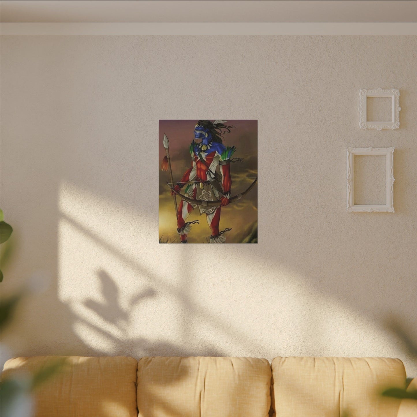 Borikén Rooted in Culture, Radiating Power Tribal Puerto Rico Warrior Canvas Art, Taino Wall Decor, Boho, Unique Gift for Collectors, Cultural Prints