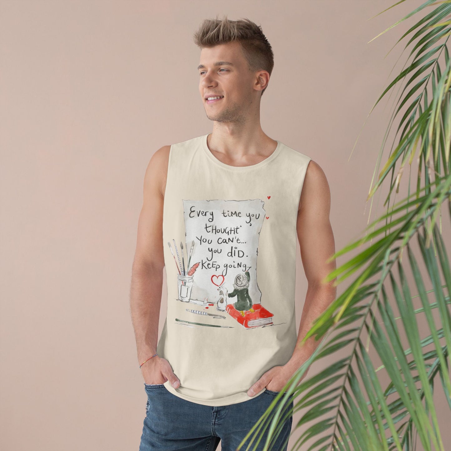 Effortlessly Cool & Made to Move Inspirational Quote Unisex Tank Top, Motivational Workout Shirt, Casual Summer Wear, Gift for Athletes, Encouragement Apparel