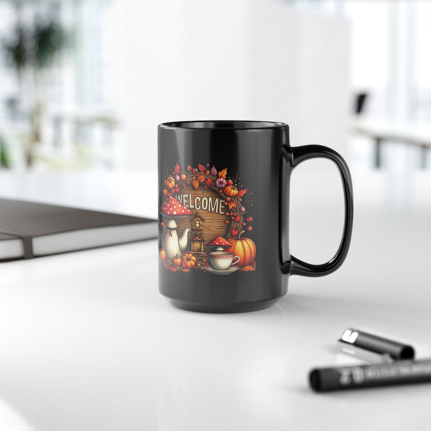 Fall Coffee Mug Cozy Autumn Quote Cup Pumpkin Season Gift Cozy Fall Welcome Mug