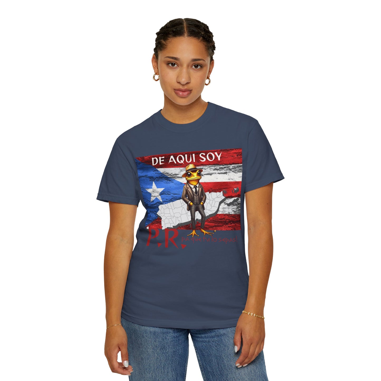 Puerto Rican Pride T-Shirt, Fun Casual Wear, Unisex Garment-Dyed Tee, Perfect for Celebrations, Cultural Identity Shirt