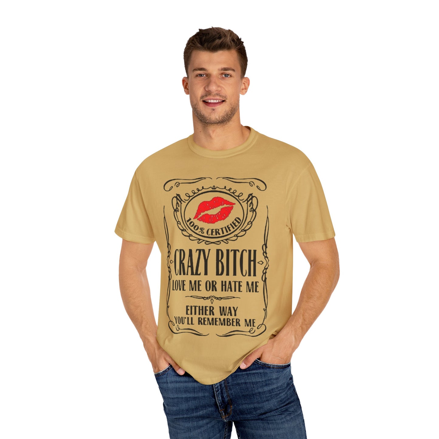 Sarcasm in Style – Funny Graphic Tee" Crazy Bitch Unisex T-Shirt | Fun Casual Wear, Gift for Friends, Birthday Humor Tee, Playful Statement Shirt,