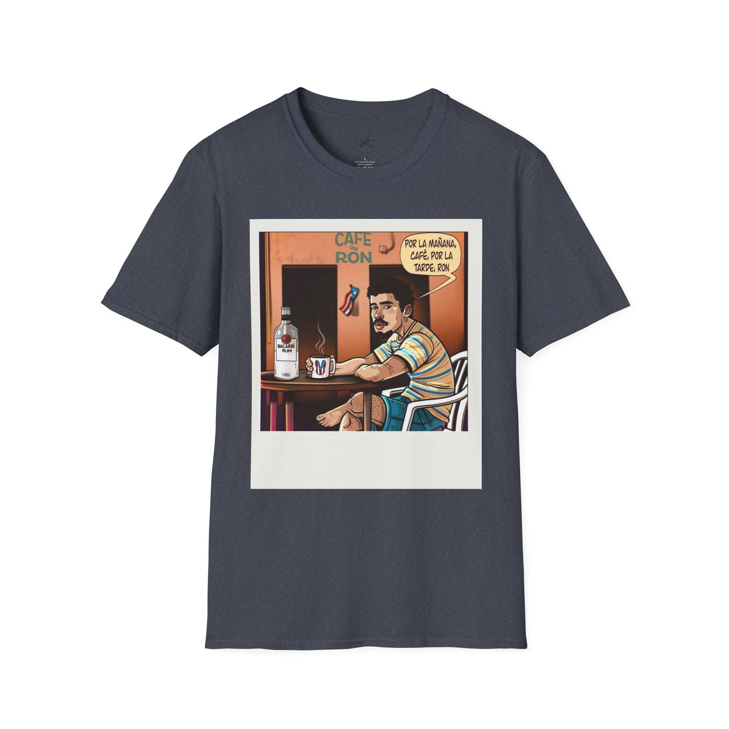 POR LA MANANA CAFE Coffee Lovers, Casual Wear, Unisex Fashion Proud Puerto Rican Tee Puerto Rican Heritage Shirt