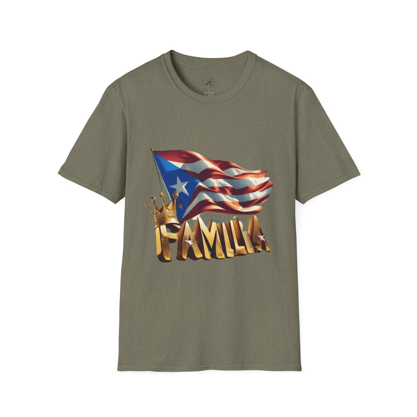 Puerto Rican Familia T-Shirt, Unisex Softstyle Tee, Patriotic Shirt, Family Unity Gift, Summer Celebration Apparel