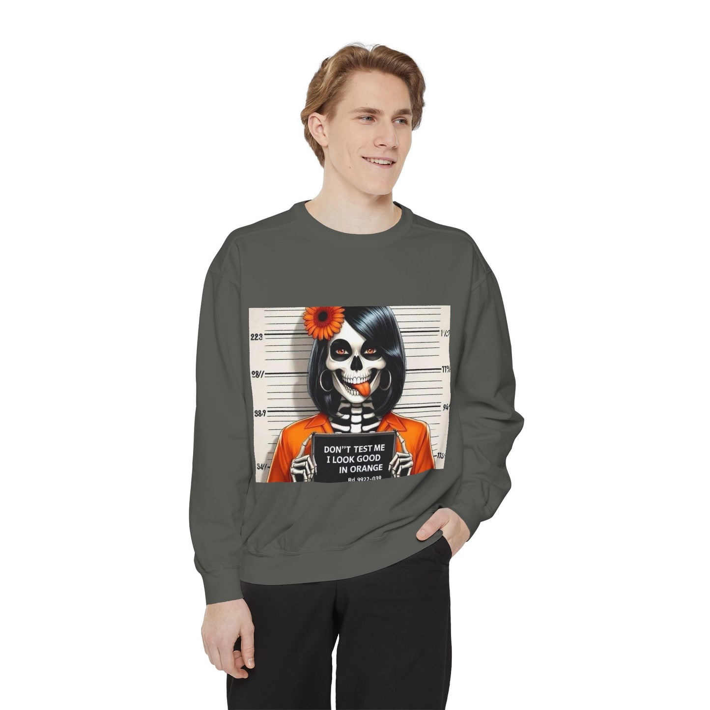 “Too Cool to Be Cold” Funny Sweater Unisex Skull Sweatshirt with Quote | Cozy Halloween Fashion, Gift for Fall Celebrations,