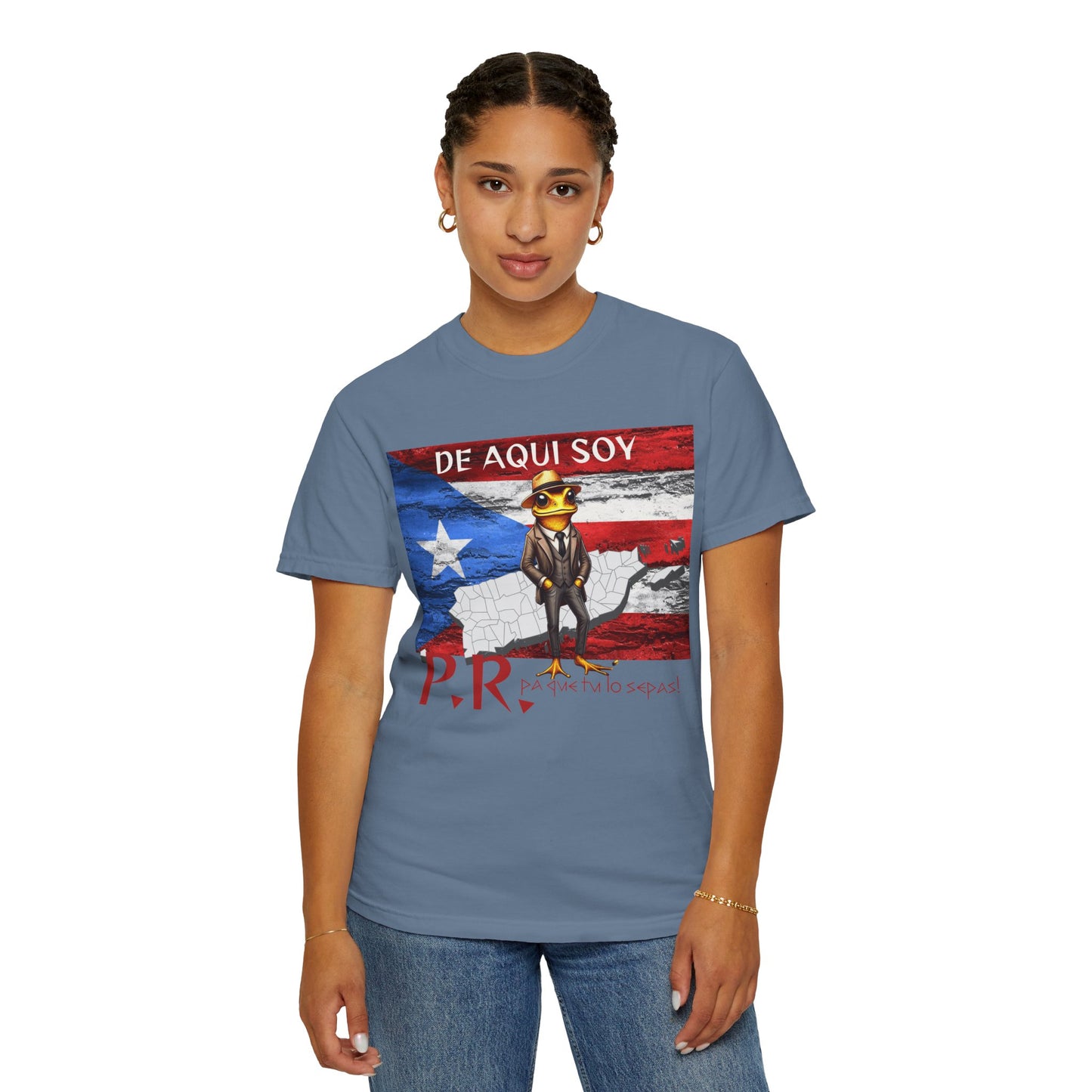 Puerto Rican Pride T-Shirt, Fun Casual Wear, Unisex Garment-Dyed Tee, Perfect for Celebrations, Cultural Identity Shirt