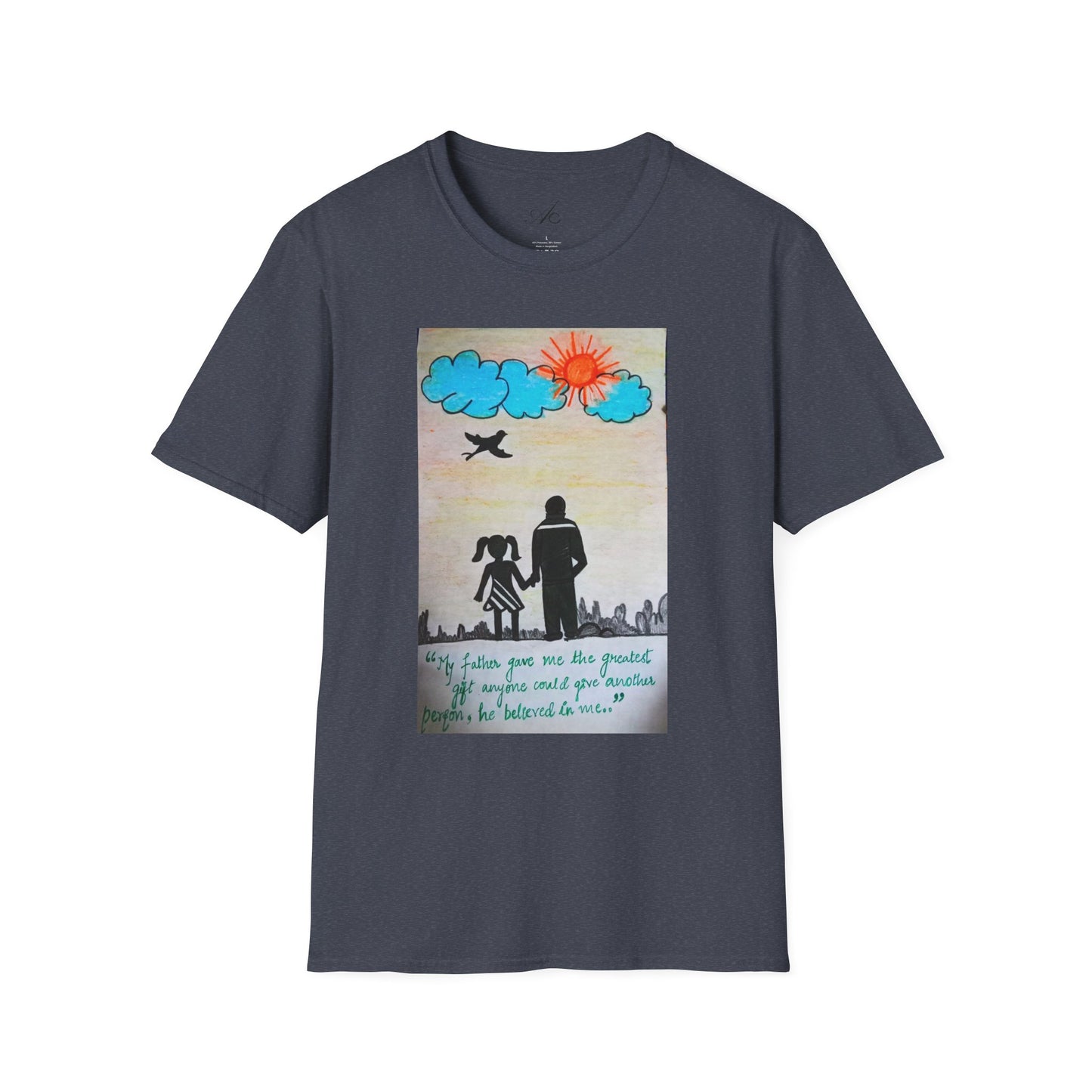 Inspirational Father-Daughter T-Shirt, Unisex Softstyle Tee for Family Bonding, Gift for Dads, Father's Day, Birthday