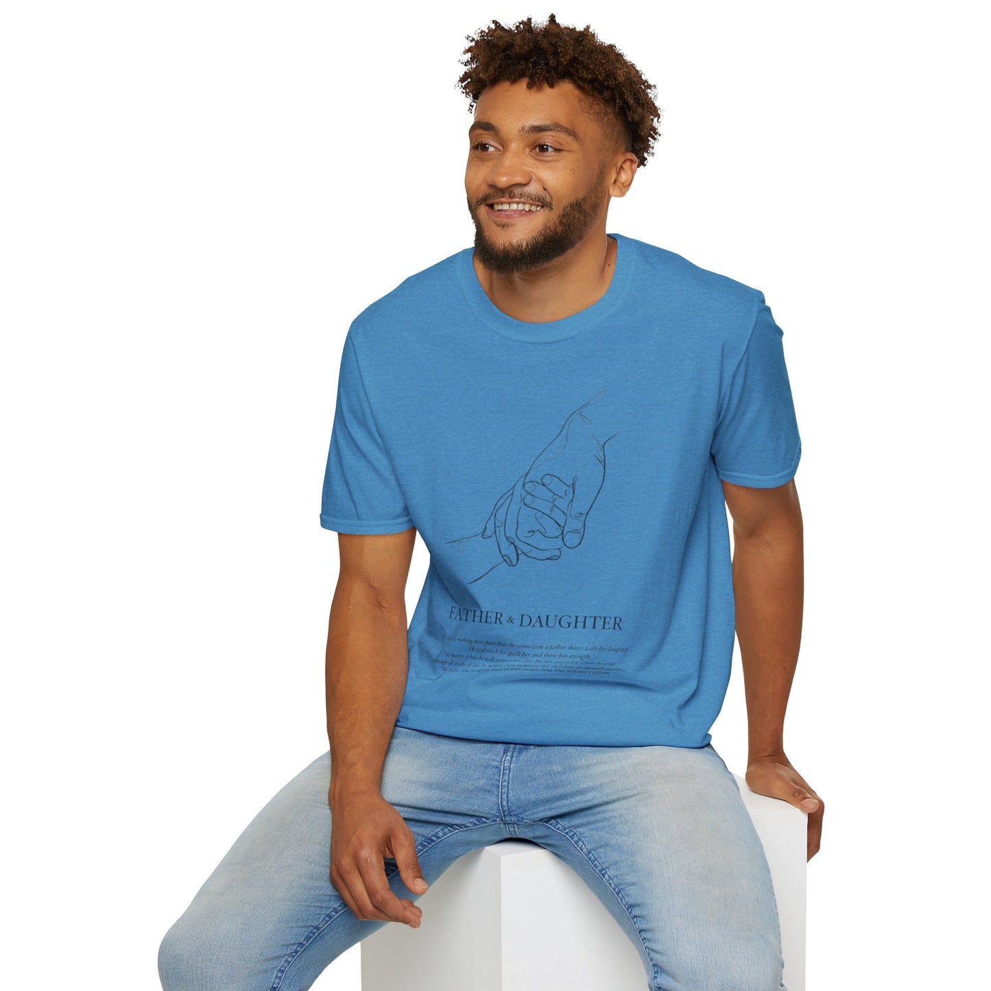 Father & Daughter Connection Unisex Soft style T Shirt Family Gift Parent Child Love Fathers Day Gift Emotional Bond Tee