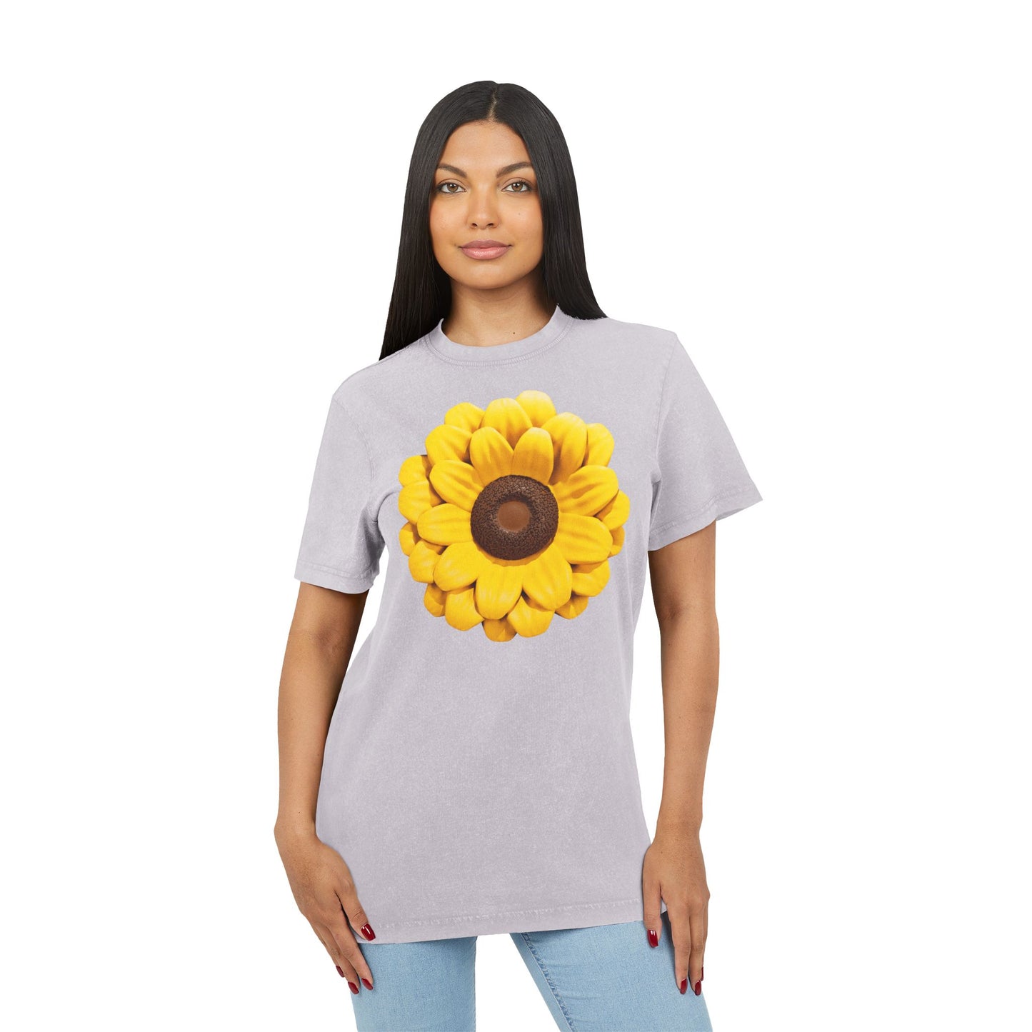 Bloom Boldly in Every Season Acid Washed Floral Tee, Vintage Style Shirt, Boho Chic Top, Gift for Her, Summer Fashion, Casual Everyday Wear
