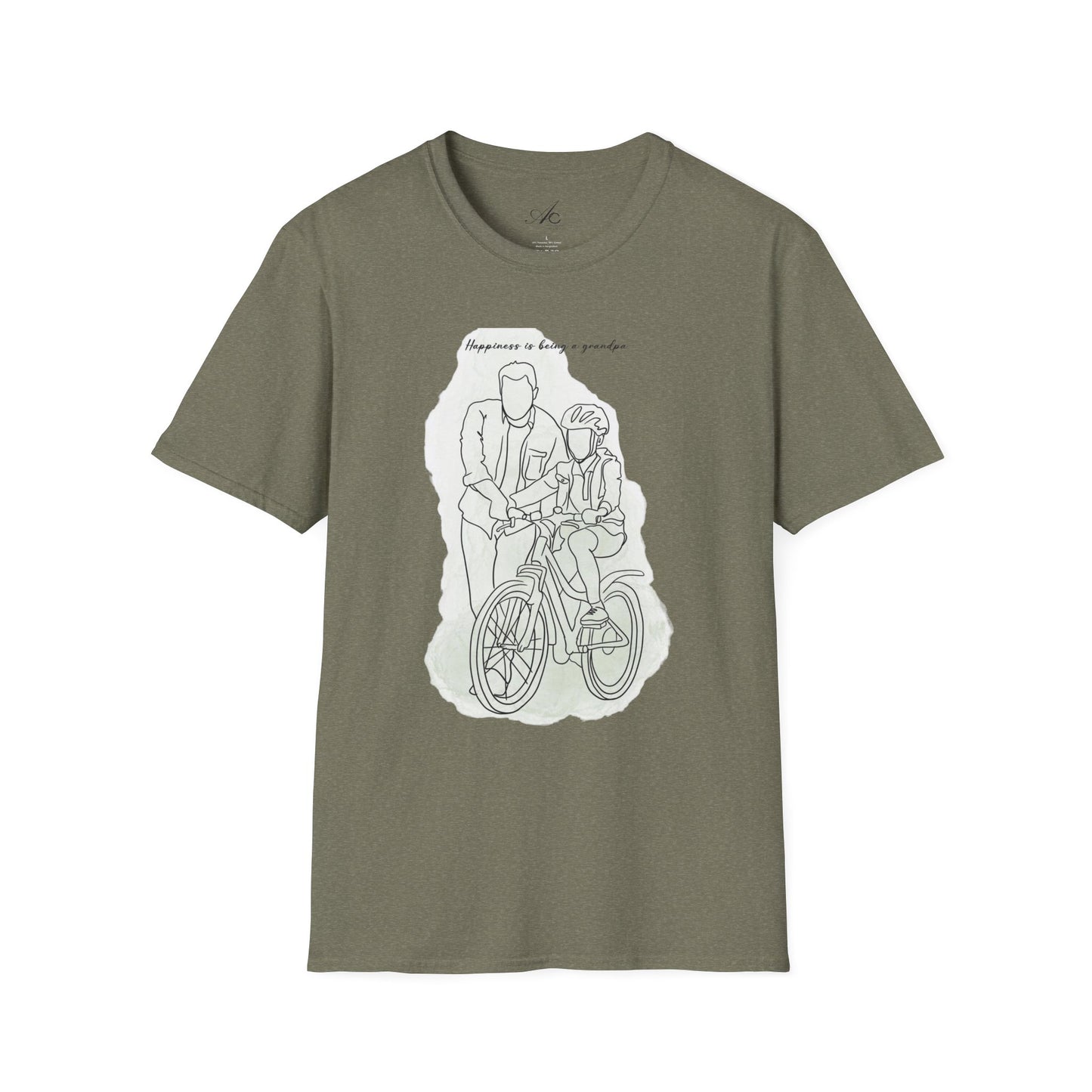 Happiness in Simplicity T-Shirt, Unisex Softstyle Tee, Casual Wear, Gift for Cyclists, Inspirational Quote Shirt, Summer Fashion
