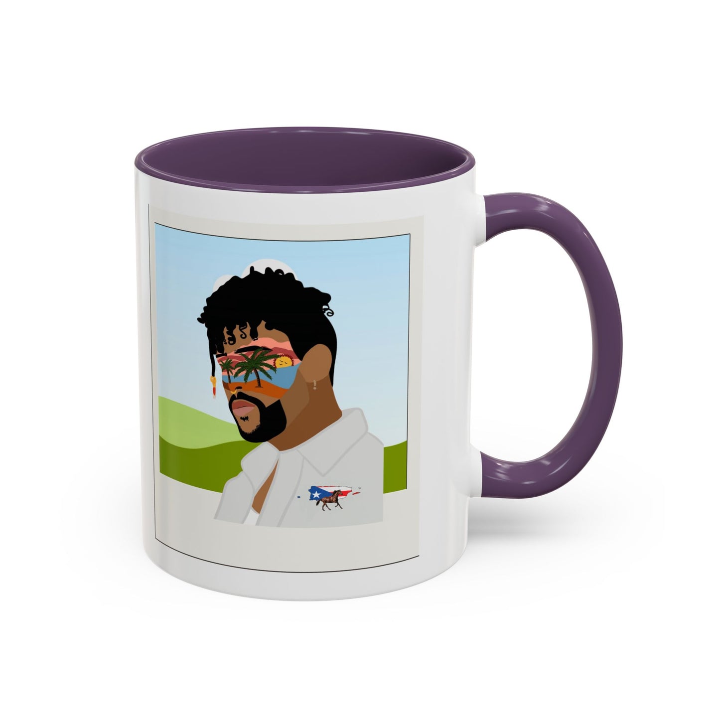 Por la manana Cafe Puerto Rican Mug Boricua Pride Mug Coffee Lover’s Essential, Stylish Mug with Portrait Design