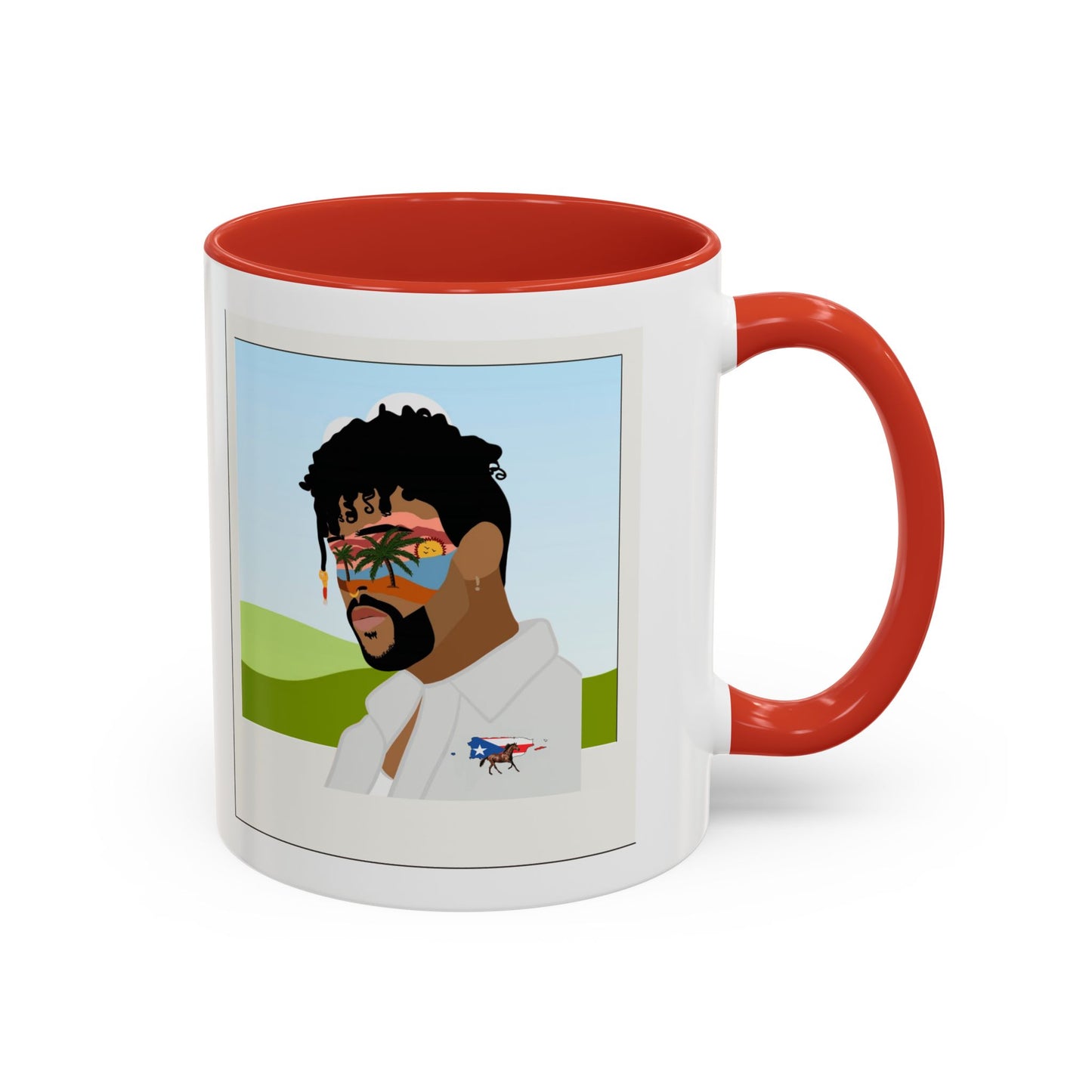 Por la manana Cafe Puerto Rican Mug Boricua Pride Mug Coffee Lover’s Essential, Stylish Mug with Portrait Design
