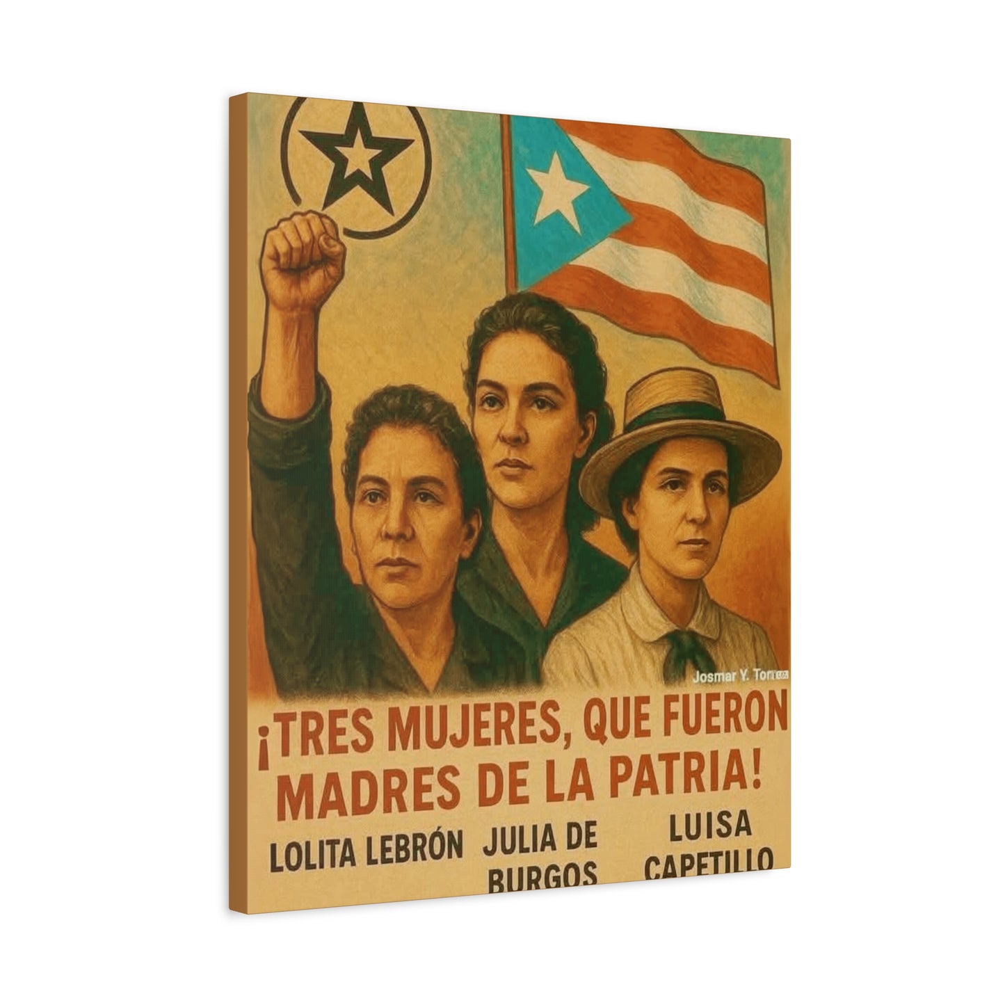 Inspirational Puerto Rican Women Canvas Wall Art, Feminist Gift, Activism Decor, Home Office Wall Art, Puerto Rico Pride
