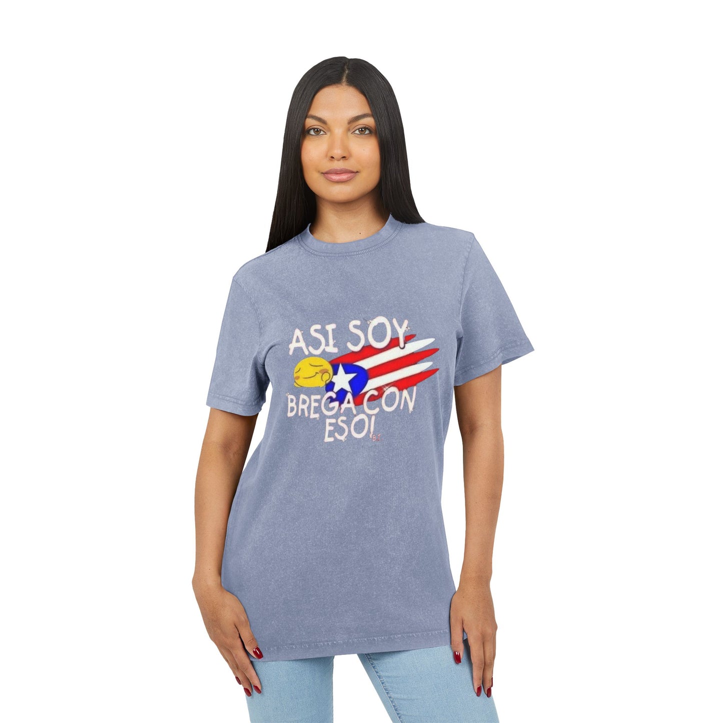 Proudly Puerto Rican Acid Washed Tee - Casual Wear, Gift for All Occasions, Summer Essential, Festival Vibes, Youthful Style