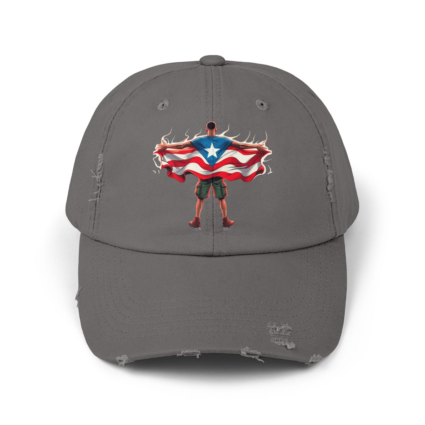 Heroic Puerto Rican Distressed Cap | Unisex Cap for Casual Style, Independence Day, Travel, Festival, Gift