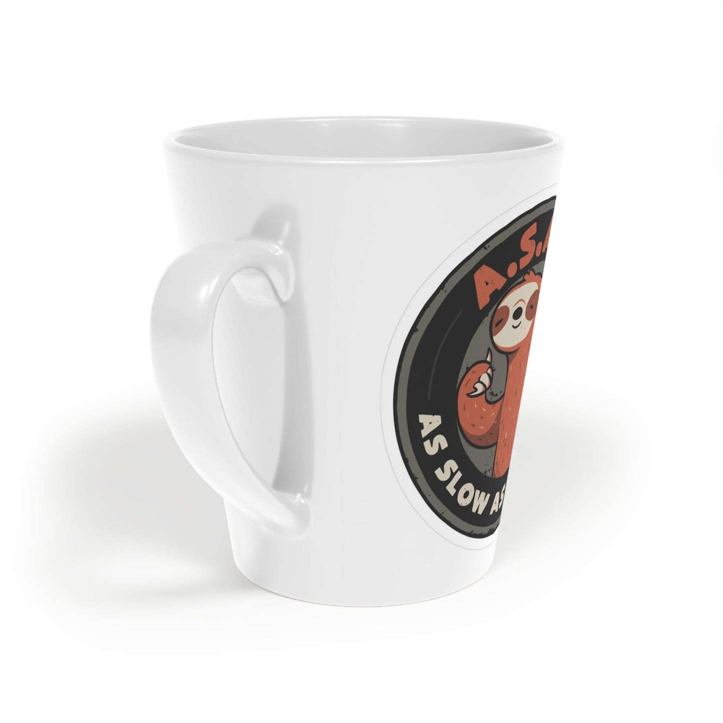 Funny and Cute Sloth Latte Mug, Coffee Lover Gift, Cozy Warm Drinkware, Perfect for Home or Office, Fun Kitchen Decor, Unique Animal Mug