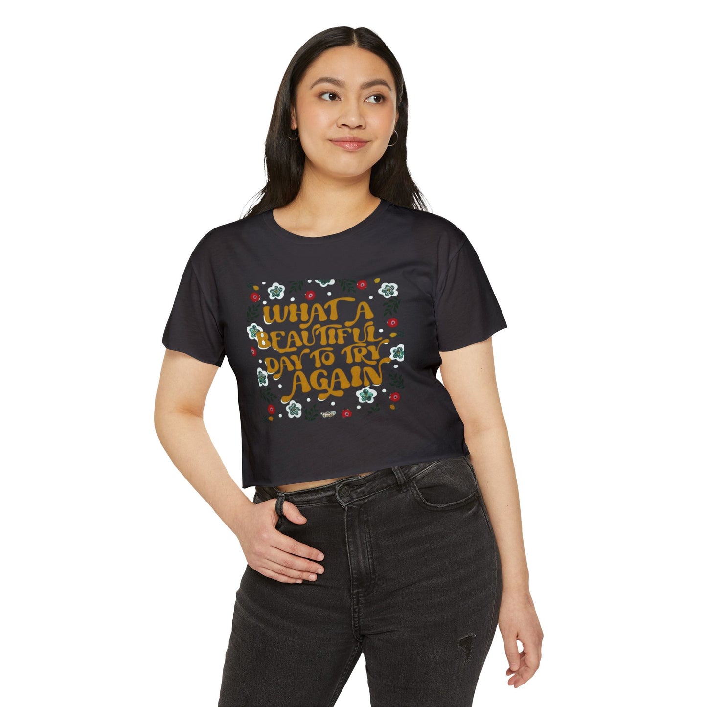 🧘♀️ Wear Your Peace. Women's Festival Crop Top, Boho Chic Summer Top, Loose Festival Shirt, Inspirational Quote Tee, Eco-Friendly Crop Tee