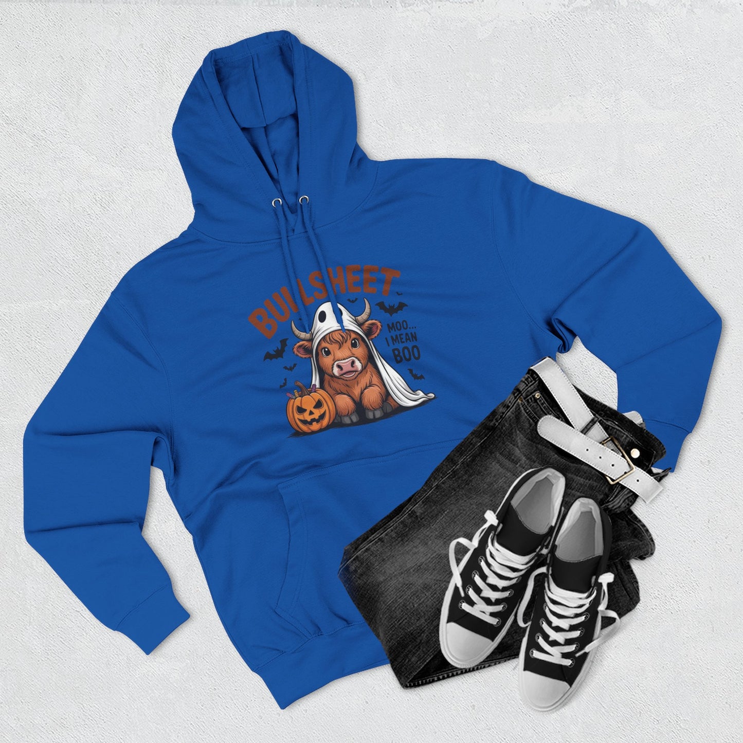 Spooky Vibes Only" Halloween Sweater Cozy Ghostly Fleece Hoodie