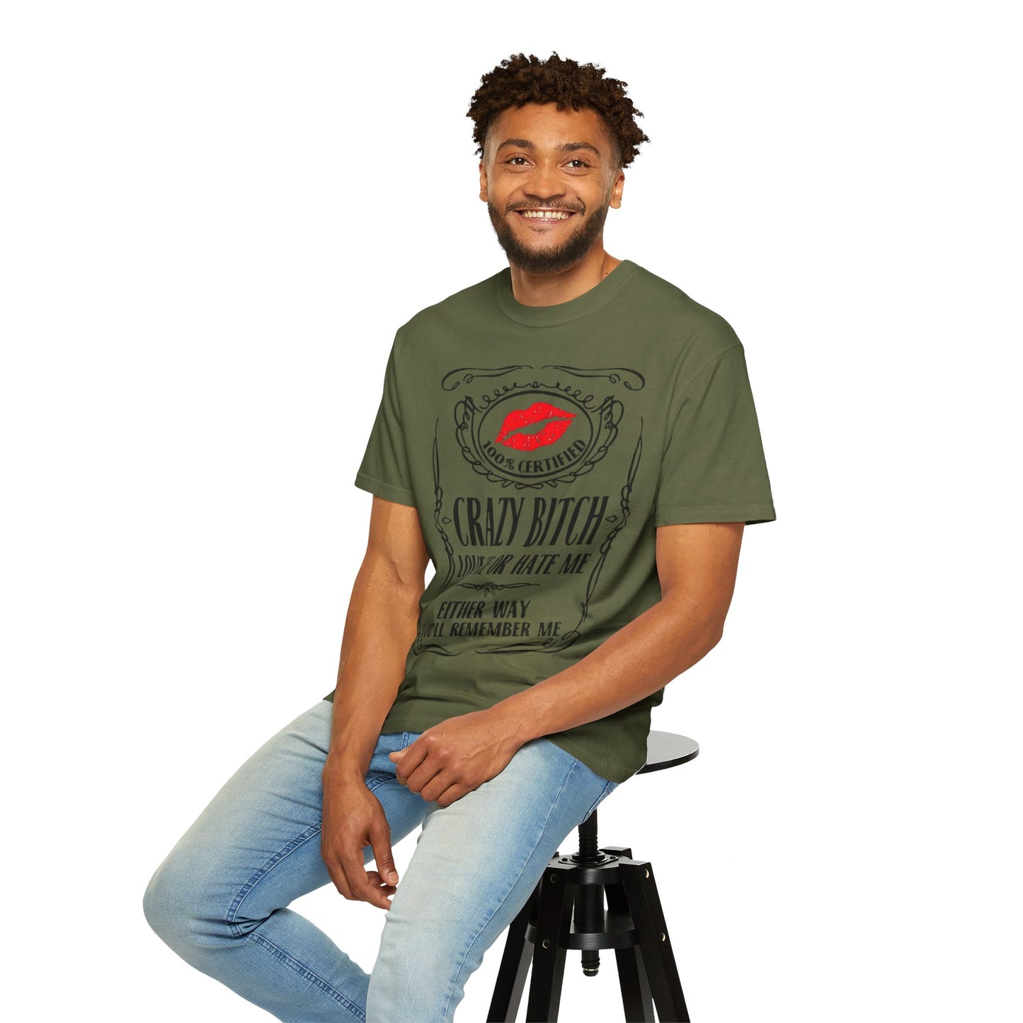 Sarcasm in Style – Funny Graphic Tee" Crazy Bitch Unisex T-Shirt | Fun Casual Wear, Gift for Friends, Birthday Humor Tee, Playful Statement Shirt,