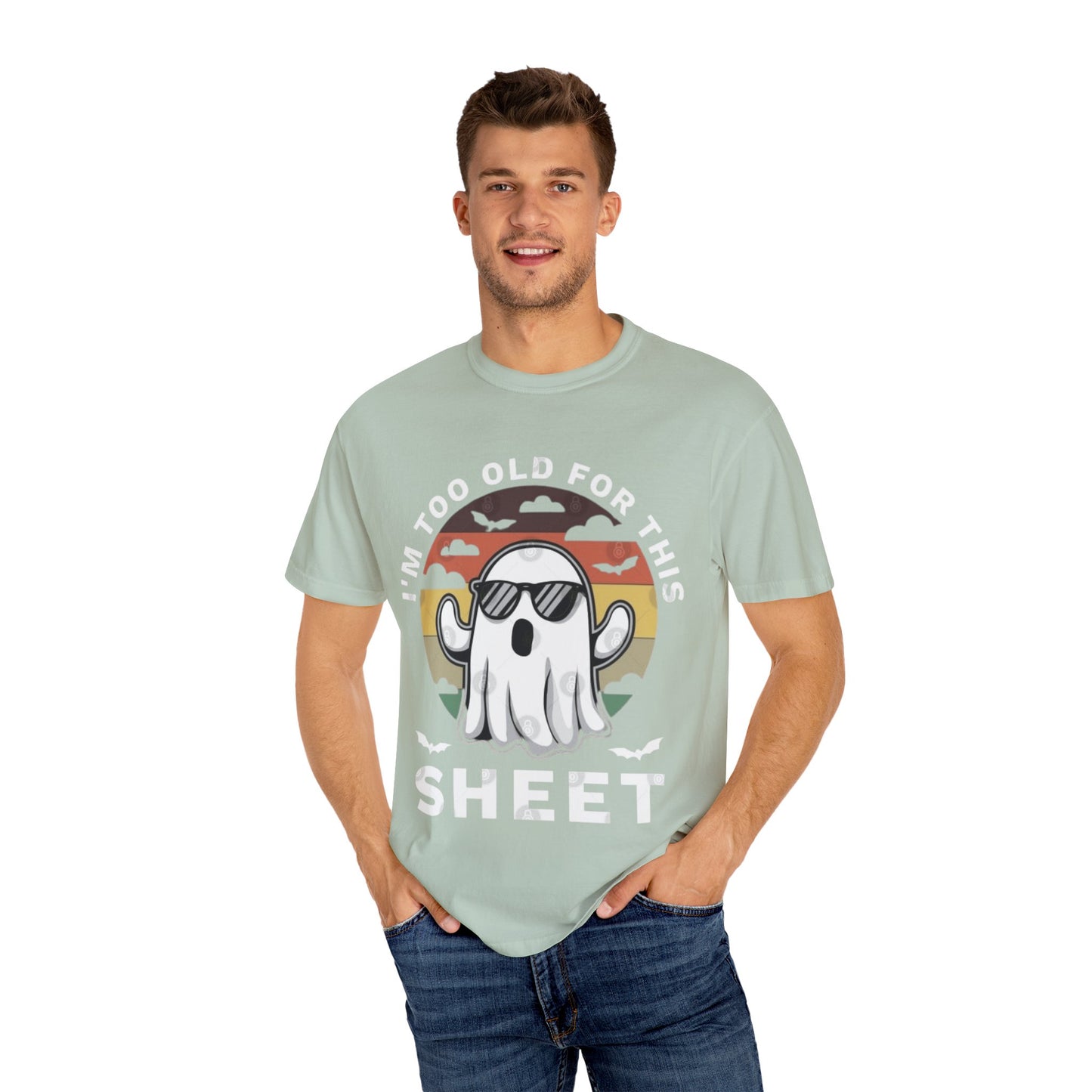 Ghostly Humor Unisex T-Shirt, Relaxed Vintage Tee, Halloween Apparel, Fun Gift, Casual Outfit, Quirky Statement Shirt, Ghost Sheet T-shirt