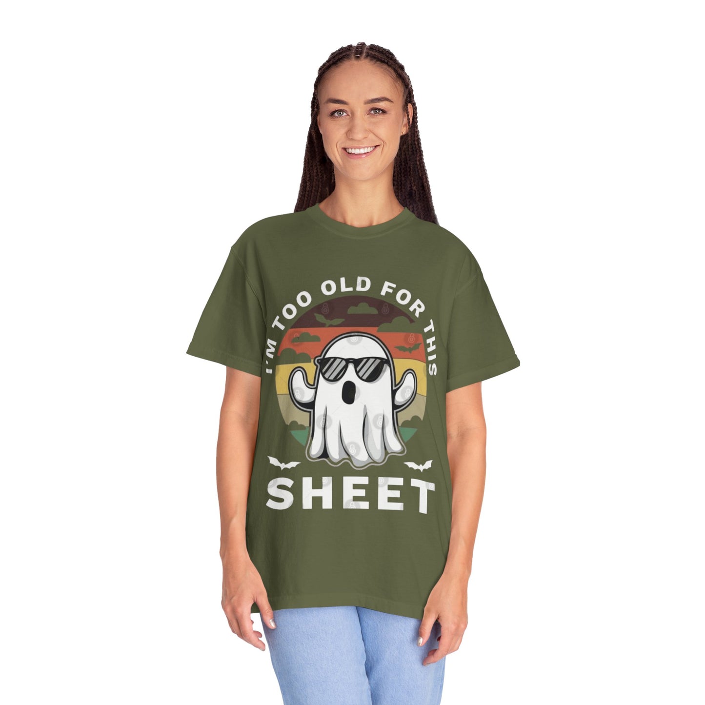 Ghostly Humor Unisex T-Shirt, Relaxed Vintage Tee, Halloween Apparel, Fun Gift, Casual Outfit, Quirky Statement Shirt, Ghost Sheet T-shirt