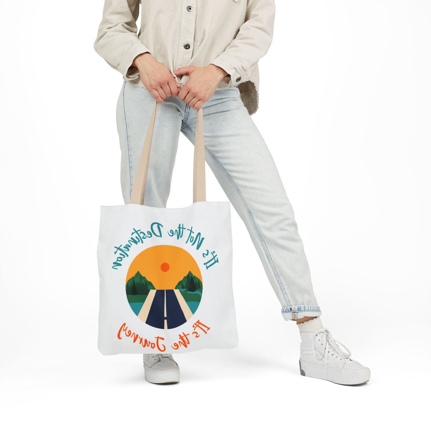 Inspirational Canvas Tote Bag – Perfect for Everyday Adventures, Eco-Friendly Shopping, Beach Days, Travel Companion, Gift for Wanderlust