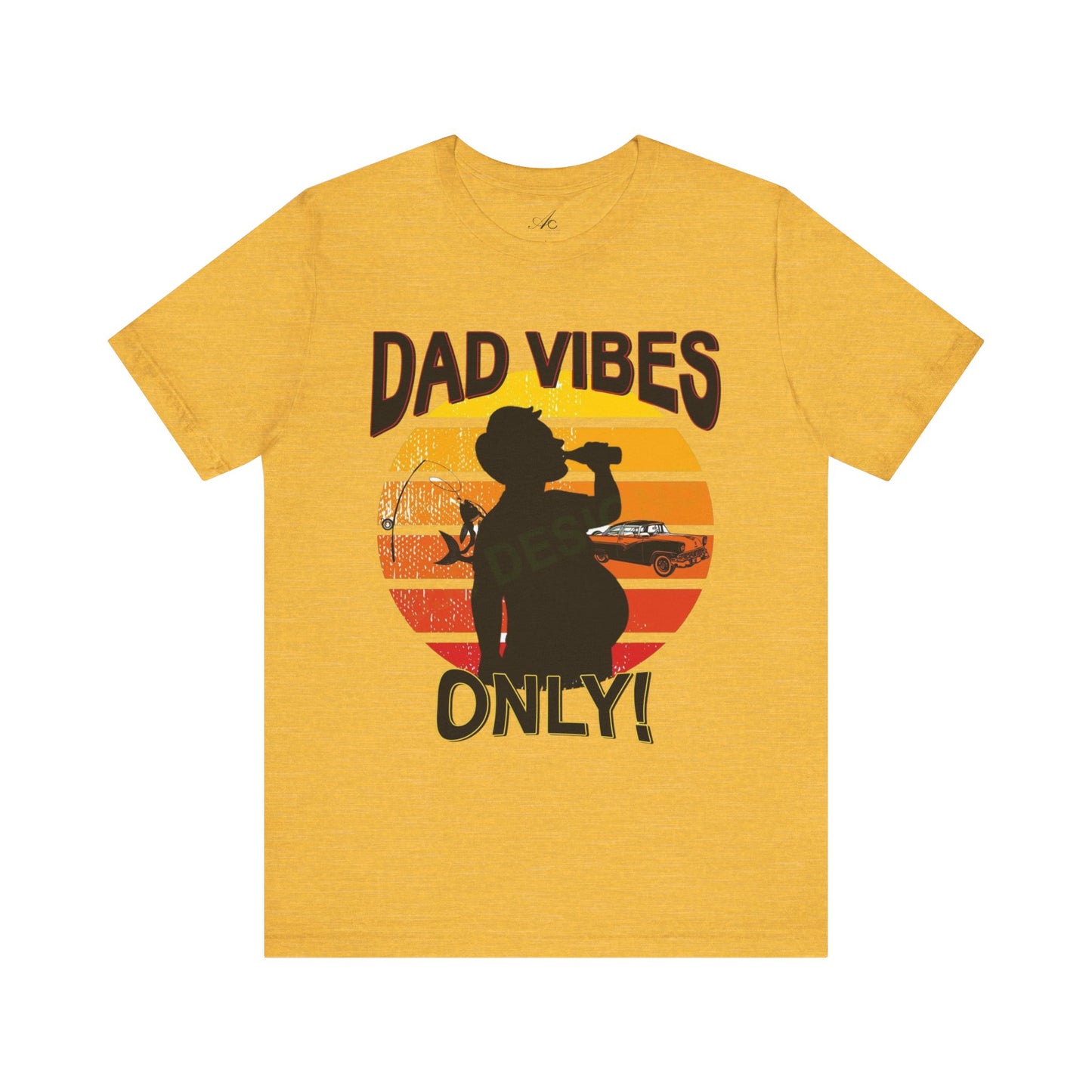 Dad Vibes Only Unisex Tee, Fun Casual T-Shirt for Dads, Perfect Gift for Father's Day, Summer Barbecue, Weekend Outing
