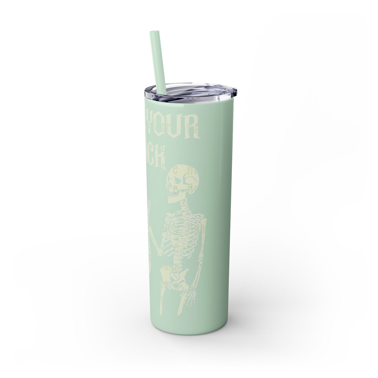 Halloween Skeleton-Themed Tumbler, Got Your Back Drinkware, I Got Your Back Skinny Tumbler, Cute Gifts for Halloween, Fun Vibes for Parties