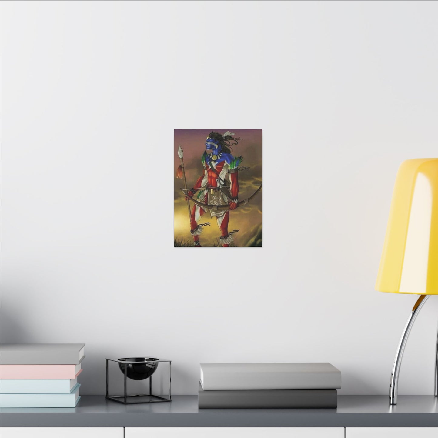 Borikén Rooted in Culture, Radiating Power Tribal Puerto Rico Warrior Canvas Art, Taino Wall Decor, Boho, Unique Gift for Collectors, Cultural Prints
