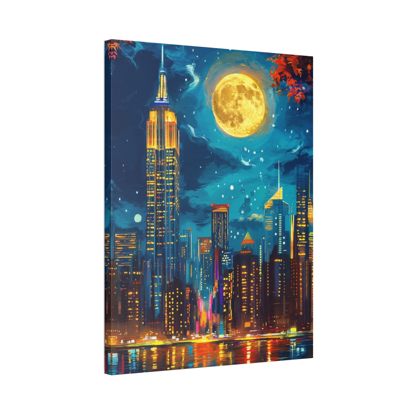 Cityscape Decor, New York Night Scene, Home Gallery Artwork, Gift for Urban Lovers, Dreams and Inspiration