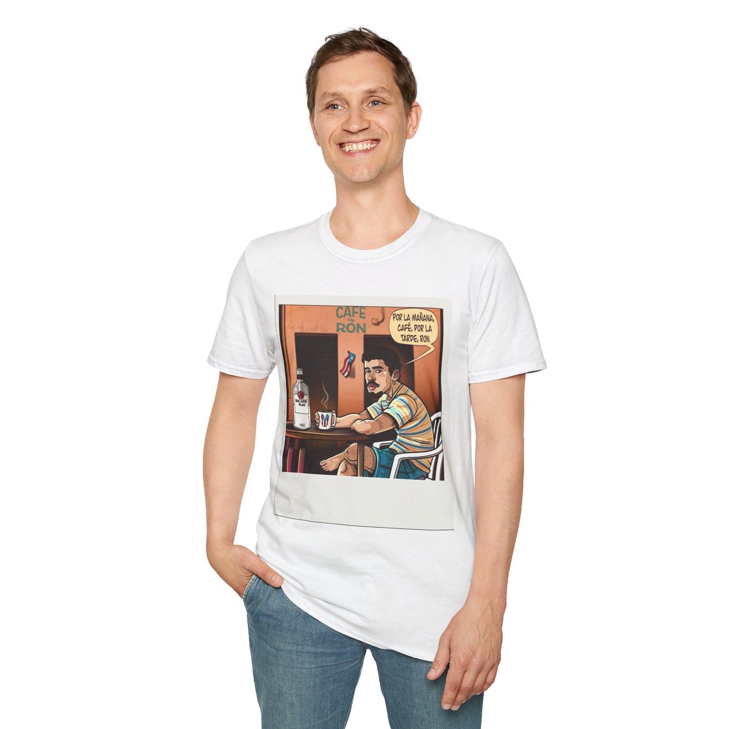 POR LA MANANA CAFE Coffee Lovers, Casual Wear, Unisex Fashion Proud Puerto Rican Tee Puerto Rican Heritage Shirt