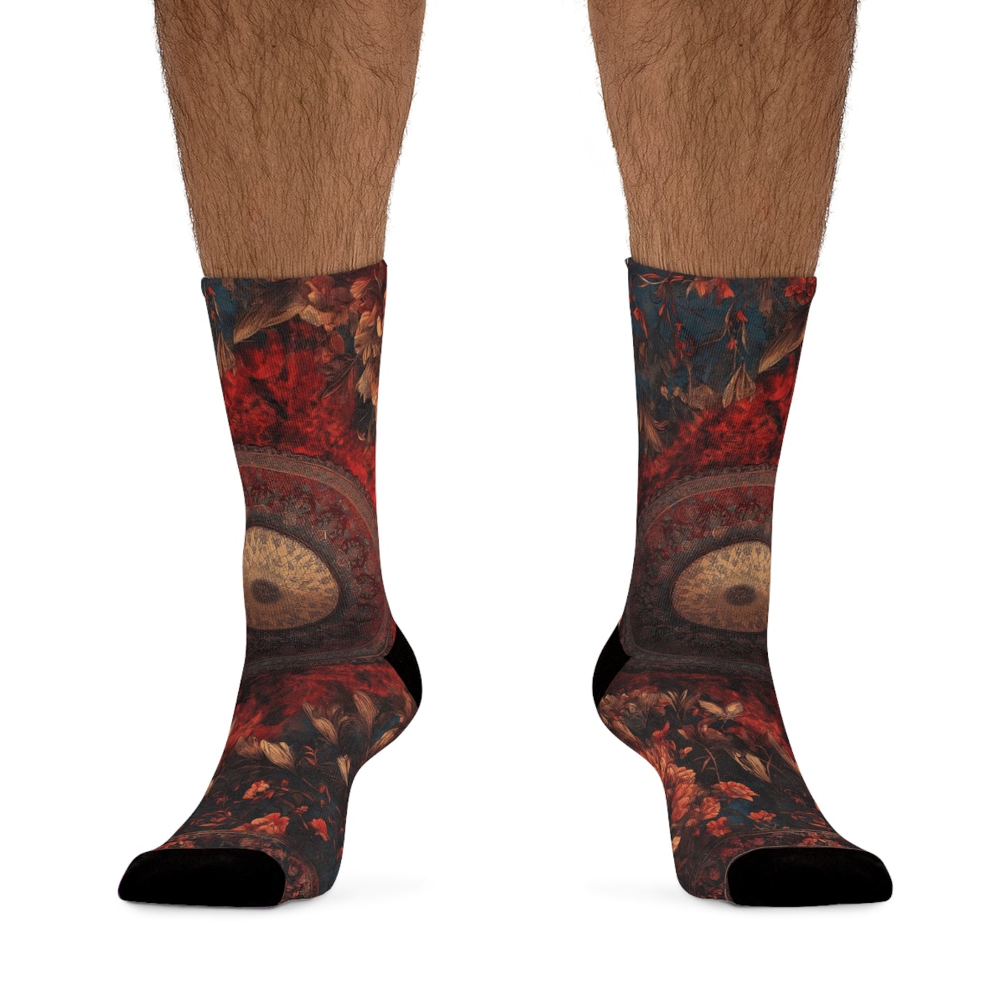 Minimalist Boho Socks Eco-Friendly Graphic Socks for Unique Style, Sustainable Fashion, Recycled Poly Socks, Funky Gift Idea, Everyday Wear, Art-Inspired Socks