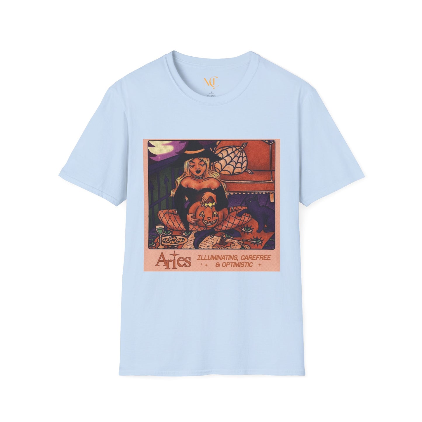 halloween shirt Illuminated Carefree & Optimistic T-Shirt, Halloween Apparel, Unisex Graphic Tee, Cozy Casual Wear, Unique Gift Idea