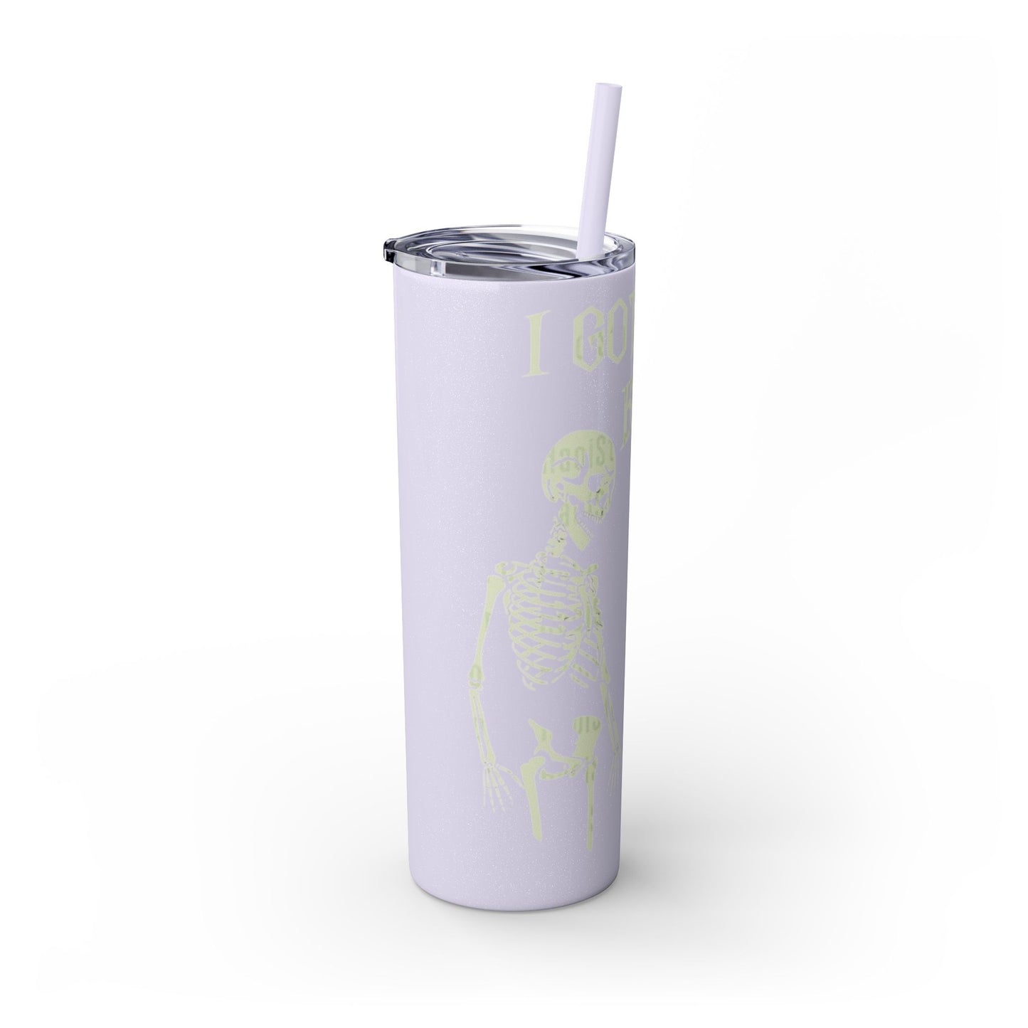 Halloween Skeleton-Themed Tumbler, Got Your Back Drinkware, I Got Your Back Skinny Tumbler, Cute Gifts for Halloween, Fun Vibes for Parties