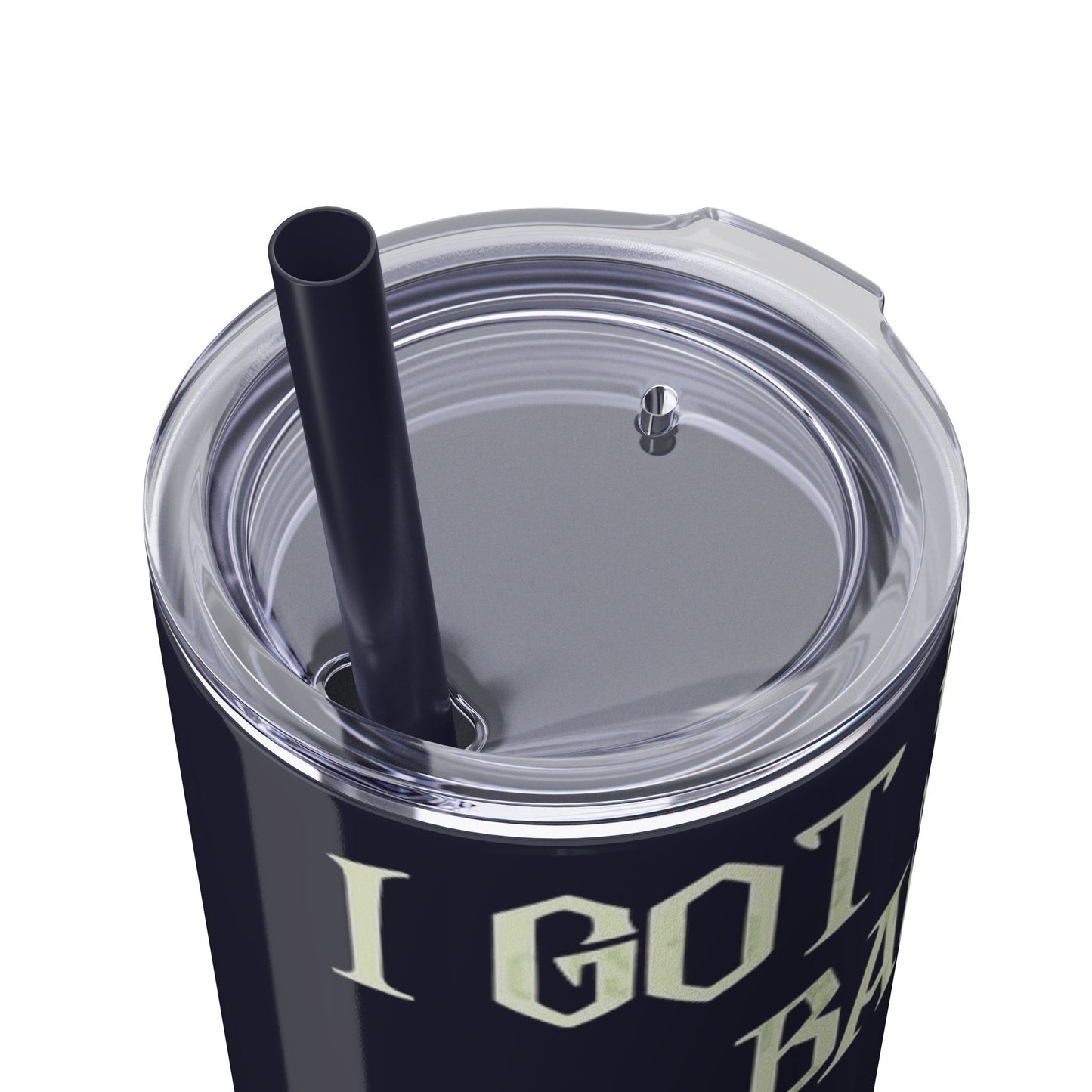 Halloween Skeleton-Themed Tumbler, Got Your Back Drinkware, I Got Your Back Skinny Tumbler, Cute Gifts for Halloween, Fun Vibes for Parties