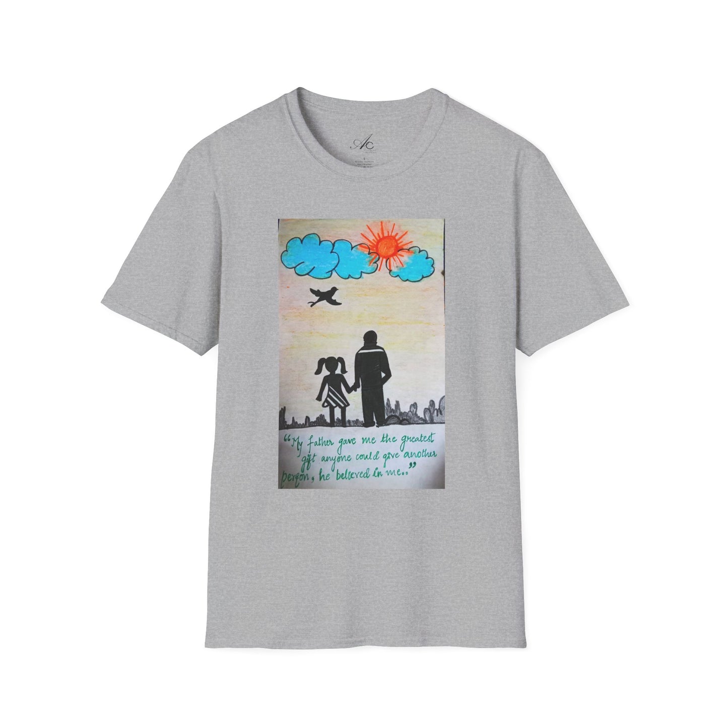 Inspirational Father-Daughter T-Shirt, Unisex Softstyle Tee for Family Bonding, Gift for Dads, Father's Day, Birthday